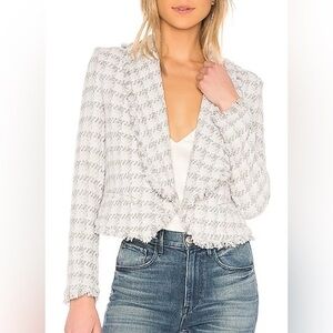 IRO Size 40 (M) • White Silver Quiwill Knit Blazer Jacket.